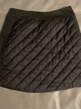 Quilted Black A-Line Women's Skirt